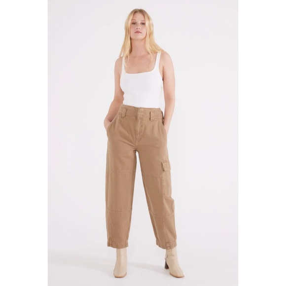 ETICA • Juni Relaxed Cargo Pants in Tan Petrified Oak - Picture 1 of 8